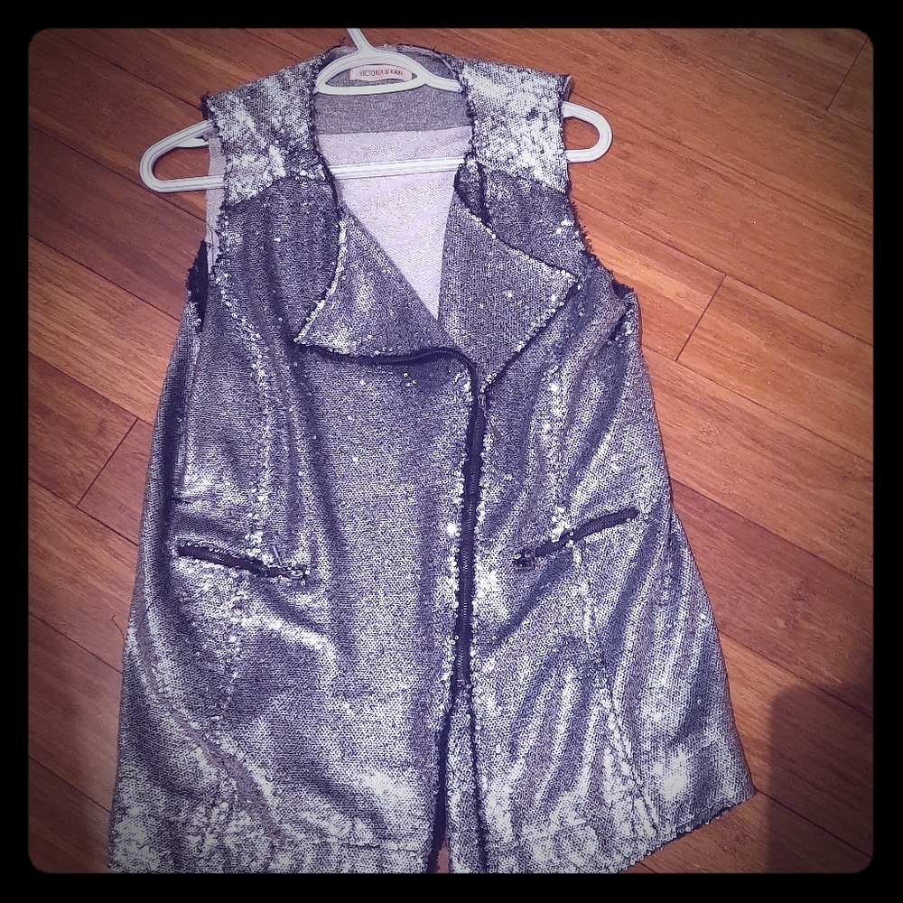 Victoria and Karl sequin jacket
